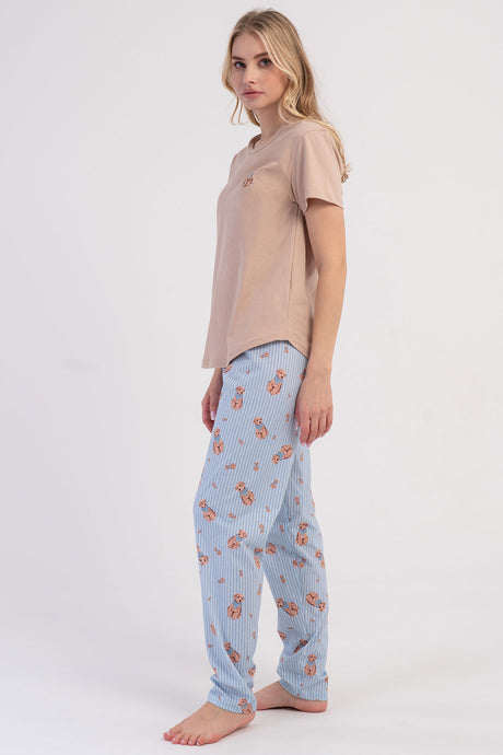 KADIN P.SUPREM O YAKA KISA KOL ETEGI OVAL PIJAMA TAKIM