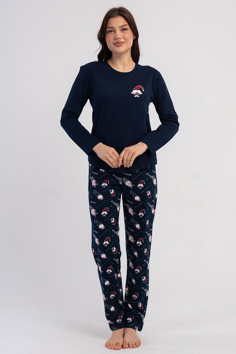 KADIN P.SUPREM O YAKA UZUN KOL ETEGI OVAL PIJAMA TAKIM 602084