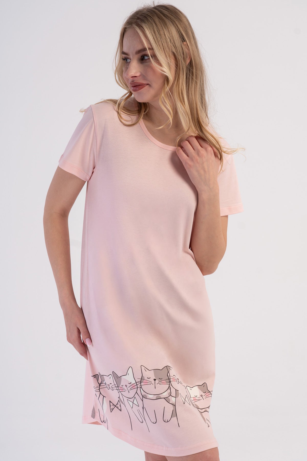 KADIN P.SUPREM O YAKA KISA KOL ETEGI OVAL TUNIK 603008