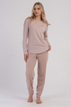 KADIN P.SUPREM O YAKA UZUN KOL ETEGI OVAL PIJAMA TAKIM