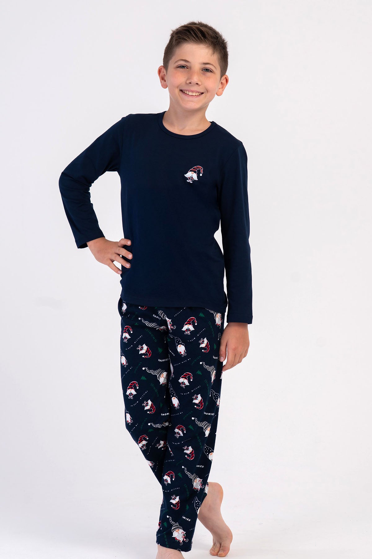 ERKEK COCUK P.SUPREM O YAKA UZUN KOL PIJAMA TAKIM(9-10/15-16)