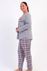 KADIN P.SUPREM XXL O YAKA UZUN KOL PIJAMA TAKIM