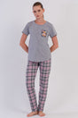 KADIN P.SUPREM O YAKA KISA KOL ETEGI OVAL PIJAMA TAKIM 605011