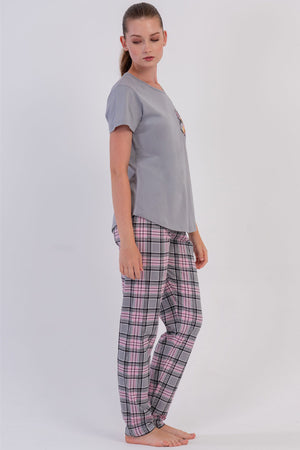 KADIN P.SUPREM O YAKA KISA KOL ETEGI OVAL PIJAMA TAKIM