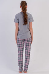 KADIN P.SUPREM O YAKA KISA KOL ETEGI OVAL PIJAMA TAKIM 605011