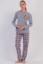 KADIN P.SUPREM O YAKA UZUN KOL ETEGI OVAL PIJAMA TAKIM