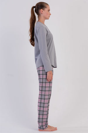 KADIN P.SUPREM O YAKA UZUN KOL ETEGI OVAL PIJAMA TAKIM