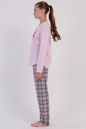 KADIN P.SUPREM O YAKA UZUN KOL ETEGI OVAL PIJAMA TAKIM 605013
