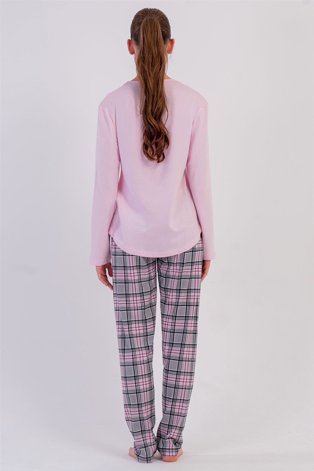KADIN P.SUPREM O YAKA UZUN KOL ETEGI OVAL PIJAMA TAKIM