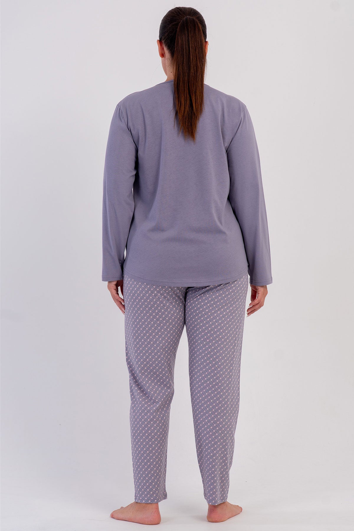 KADIN P.SUPREM XXL O YAKA UZUN KOL PIJAMA TAKIM 605019