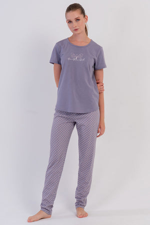 KADIN P.SUPREM O YAKA KISA KOL ETEGI OVAL PIJAMA TAKIM 605021