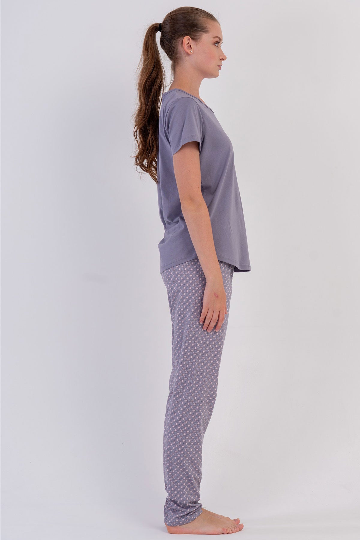 KADIN P.SUPREM O YAKA KISA KOL ETEGI OVAL PIJAMA TAKIM