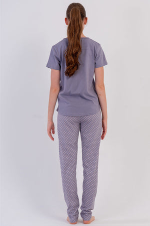 KADIN P.SUPREM O YAKA KISA KOL ETEGI OVAL PIJAMA TAKIM 605021