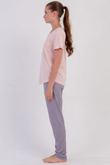KADIN P.SUPREM O YAKA KISA KOL ETEGI OVAL PIJAMA TAKIM 605021
