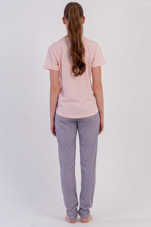 KADIN P.SUPREM O YAKA KISA KOL ETEGI OVAL PIJAMA TAKIM 605021
