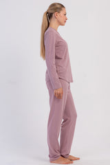 KADIN P.SUPREM O YAKA UZUN KOL ETEGI OVAL PIJAMA TAKIM 605050