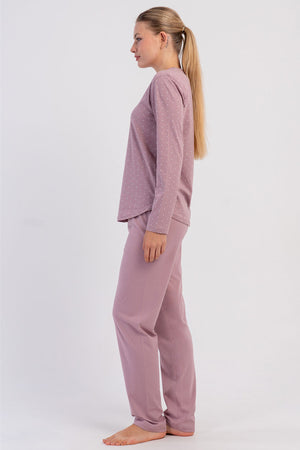 KADIN P.SUPREM O YAKA UZUN KOL ETEGI OVAL PIJAMA TAKIM 605050