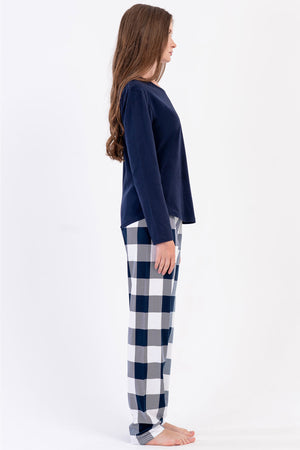 KADIN P.SUPREM O YAKA UZUN KOL ETEGI OVAL PIJAMA TAKIM