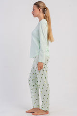 KADIN P.SUPREM O YAKA UZUN KOL ETEGI OVAL PIJAMA TAKIM