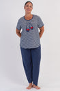KADIN P.SUPREM XXL O YAKA KISA KOL ETEGI OVAL PIJAMA TAKIM 605072
