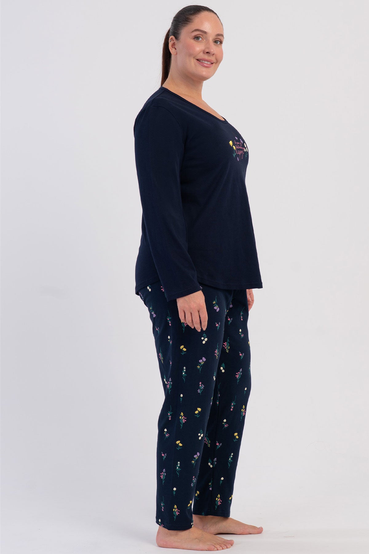 KADIN P.SUPREM XXL O YAKA UZUN KOL PIJAMA TAKIM