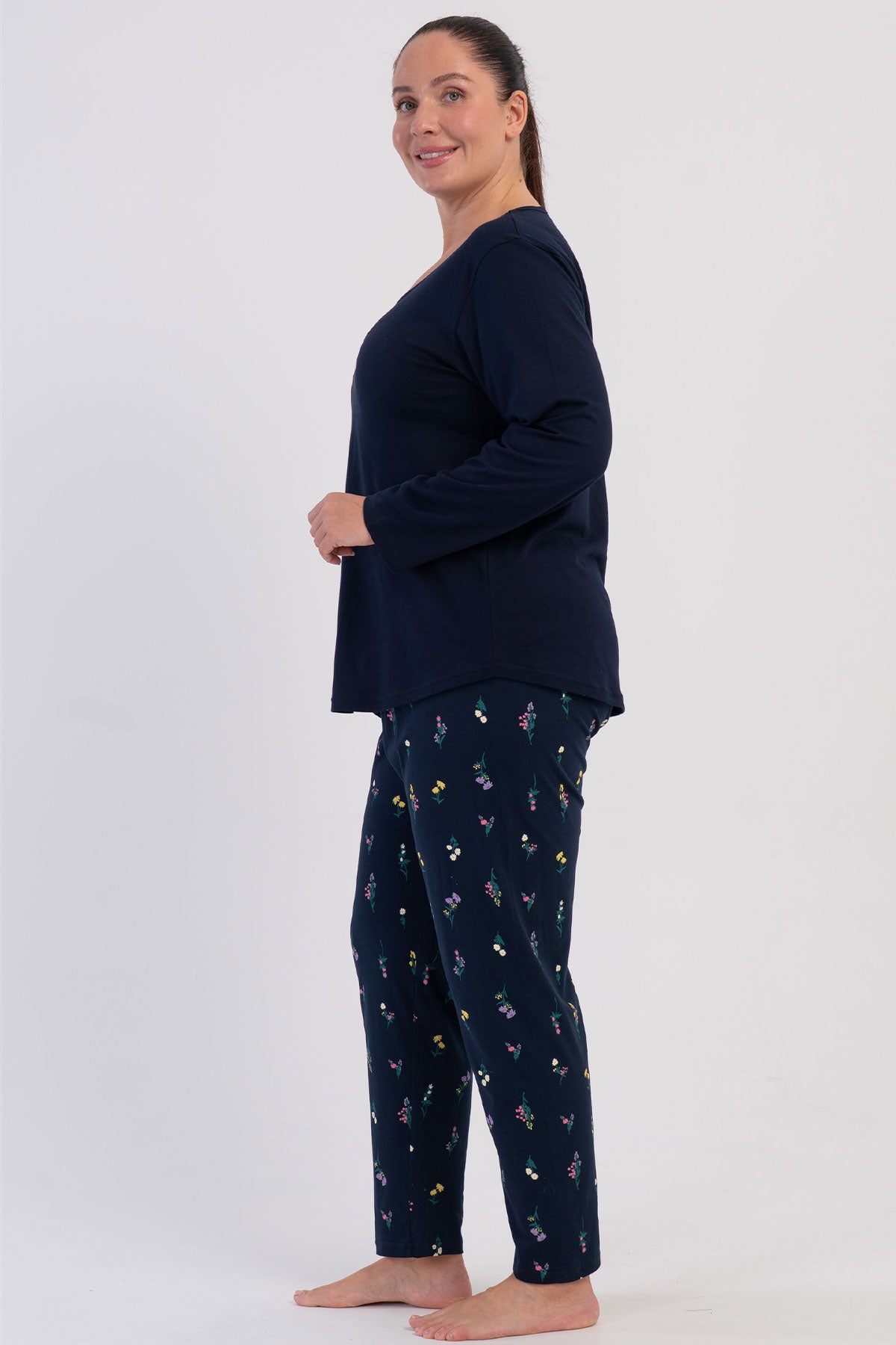 KADIN P.SUPREM XXL O YAKA UZUN KOL PIJAMA TAKIM