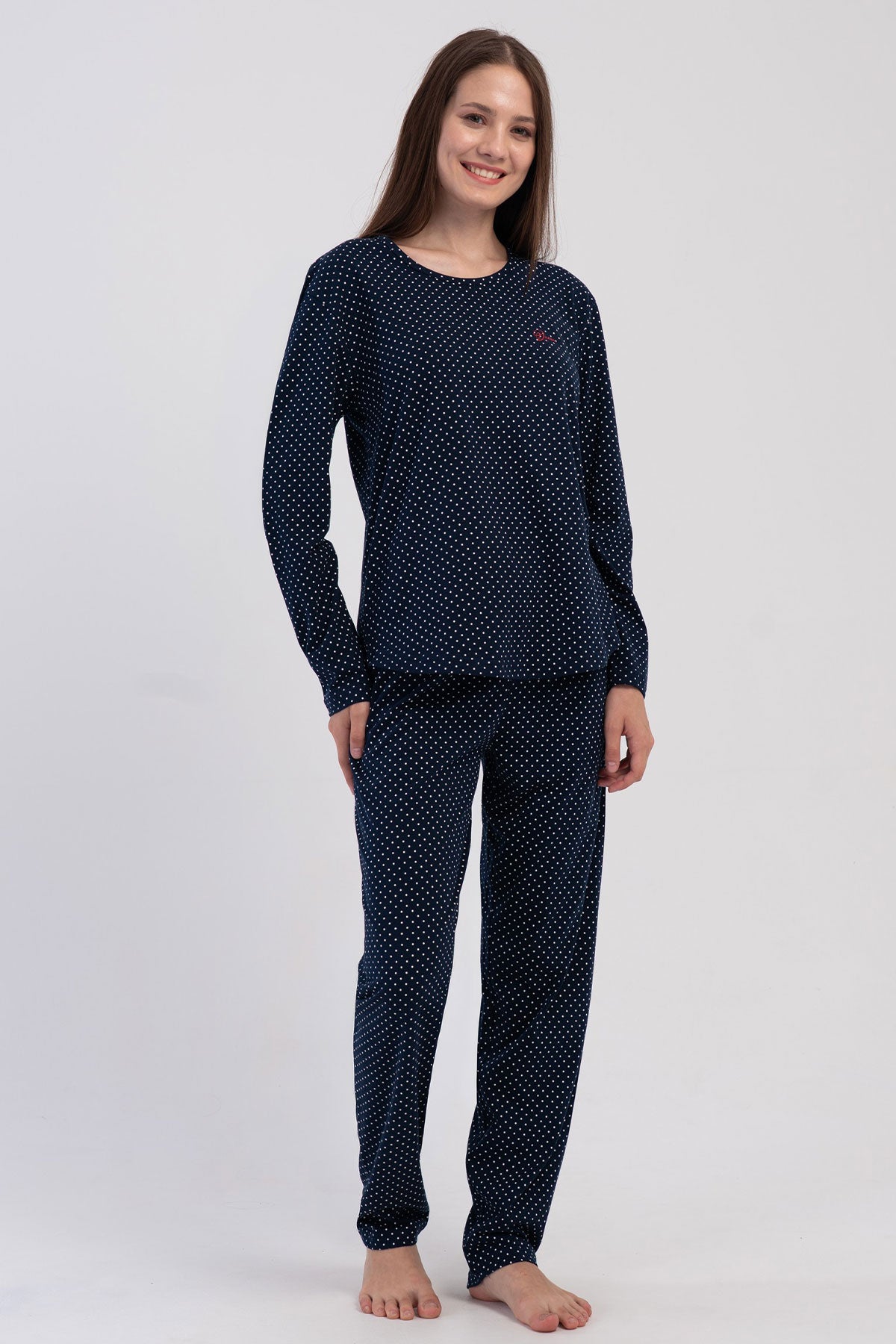 KADIN P.SUPREM O YAKA UZUN KOL ETEGI OVAL PIJAMA TAKIM