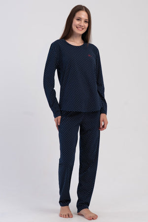 KADIN P.SUPREM O YAKA UZUN KOL ETEGI OVAL PIJAMA TAKIM