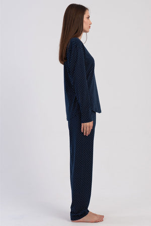 KADIN P.SUPREM O YAKA UZUN KOL ETEGI OVAL PIJAMA TAKIM