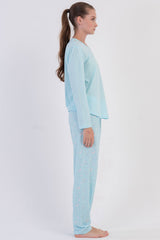 KADIN P.SUPREM O YAKA UZUN KOL ETEGI OVAL PIJAMA TAKIM