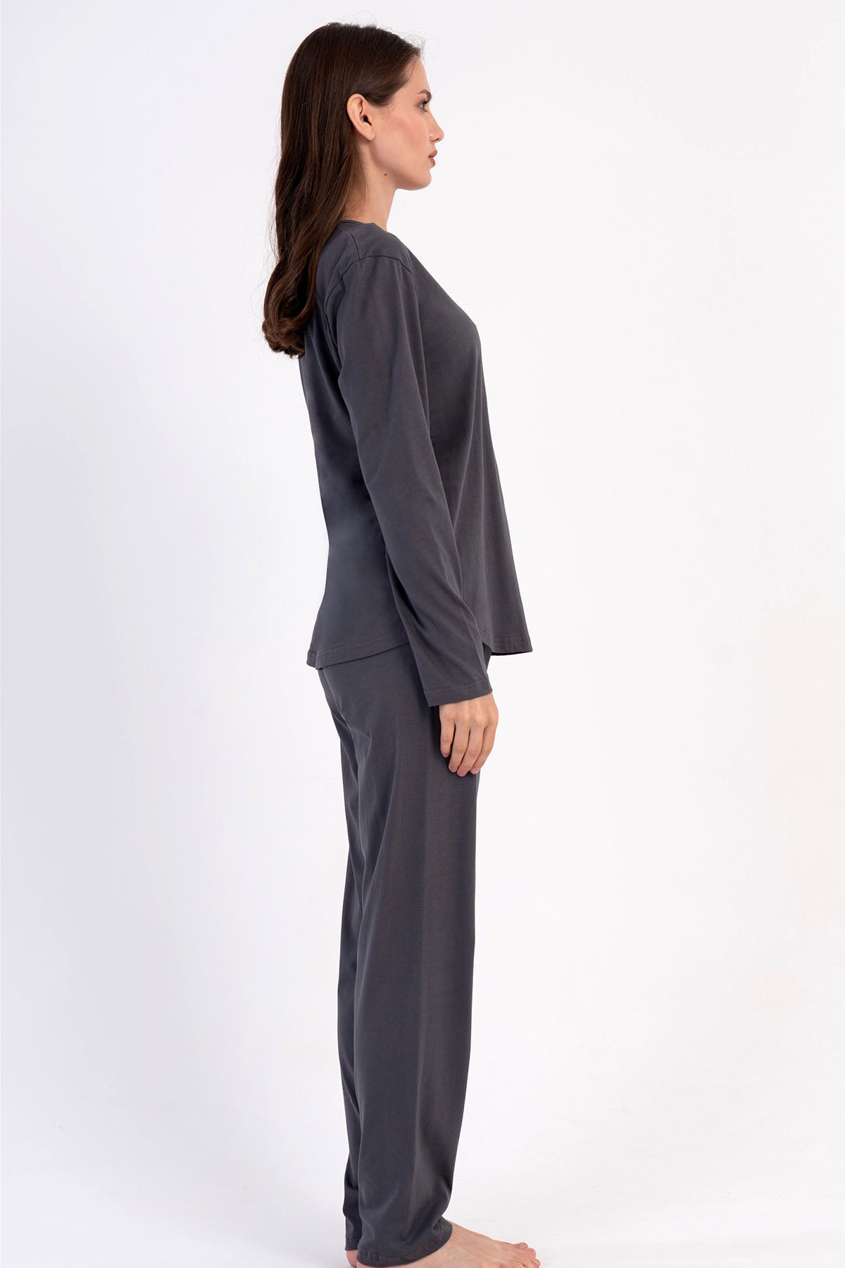 KADIN P.SUPREM O YAKA UZUN KOL ETEGI OVAL PIJAMA TAKIM