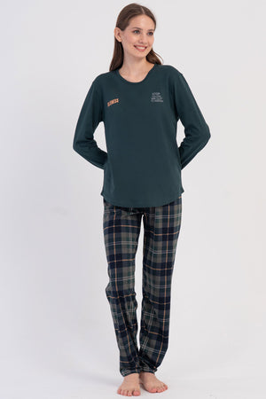 KADIN P.SUPREM O YAKA UZUN KOL ETEGI OVAL PIJAMA TAKIM
