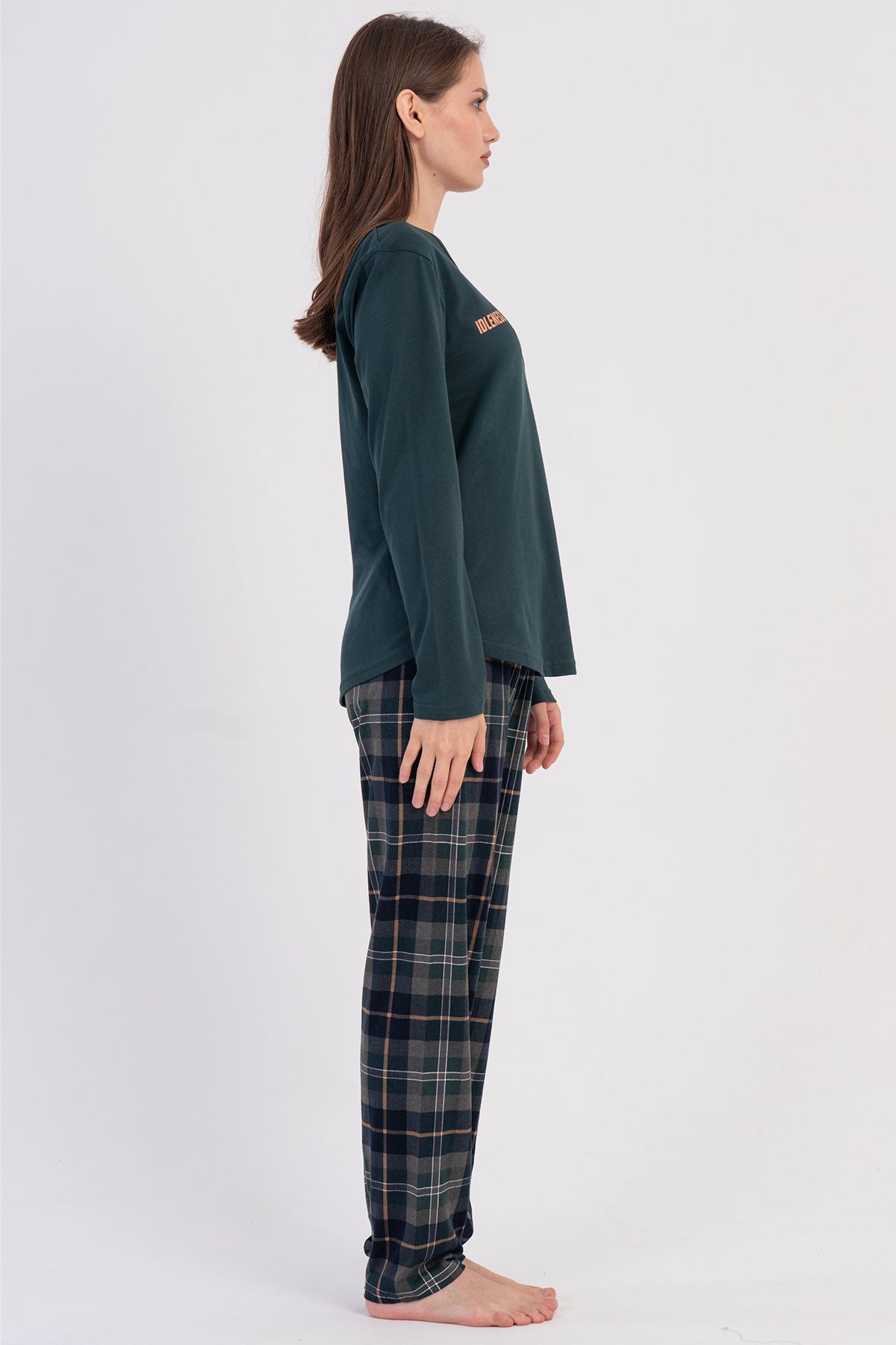 KADIN P.SUPREM O YAKA UZUN KOL ETEGI OVAL PIJAMA TAKIM