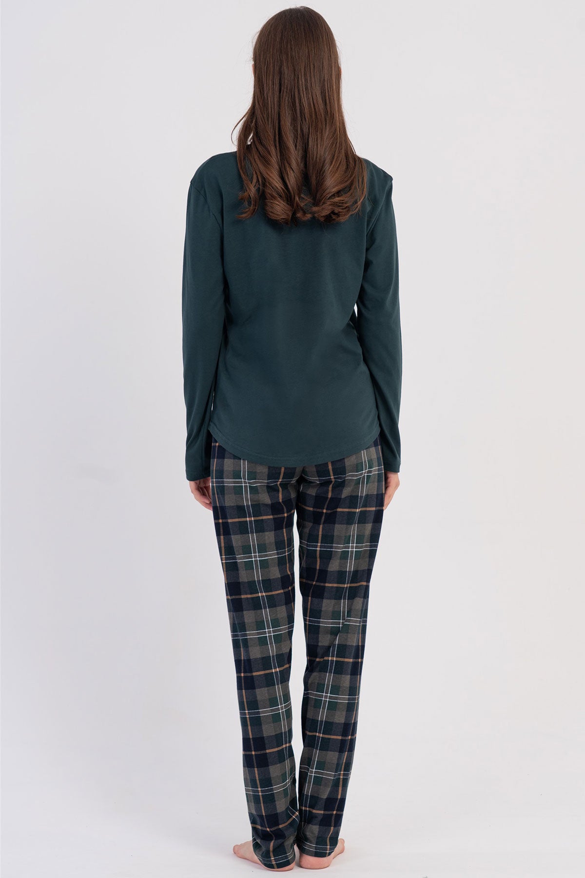 KADIN P.SUPREM O YAKA UZUN KOL ETEGI OVAL PIJAMA TAKIM