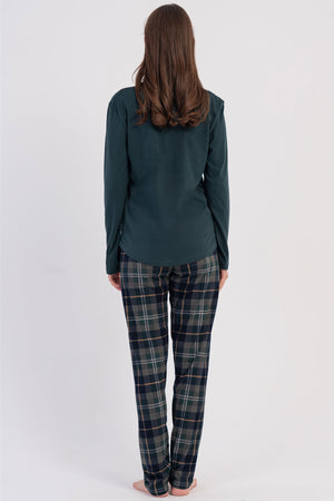 KADIN P.SUPREM O YAKA UZUN KOL ETEGI OVAL PIJAMA TAKIM