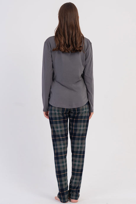 KADIN P.SUPREM O YAKA UZUN KOL ETEGI OVAL PIJAMA TAKIM