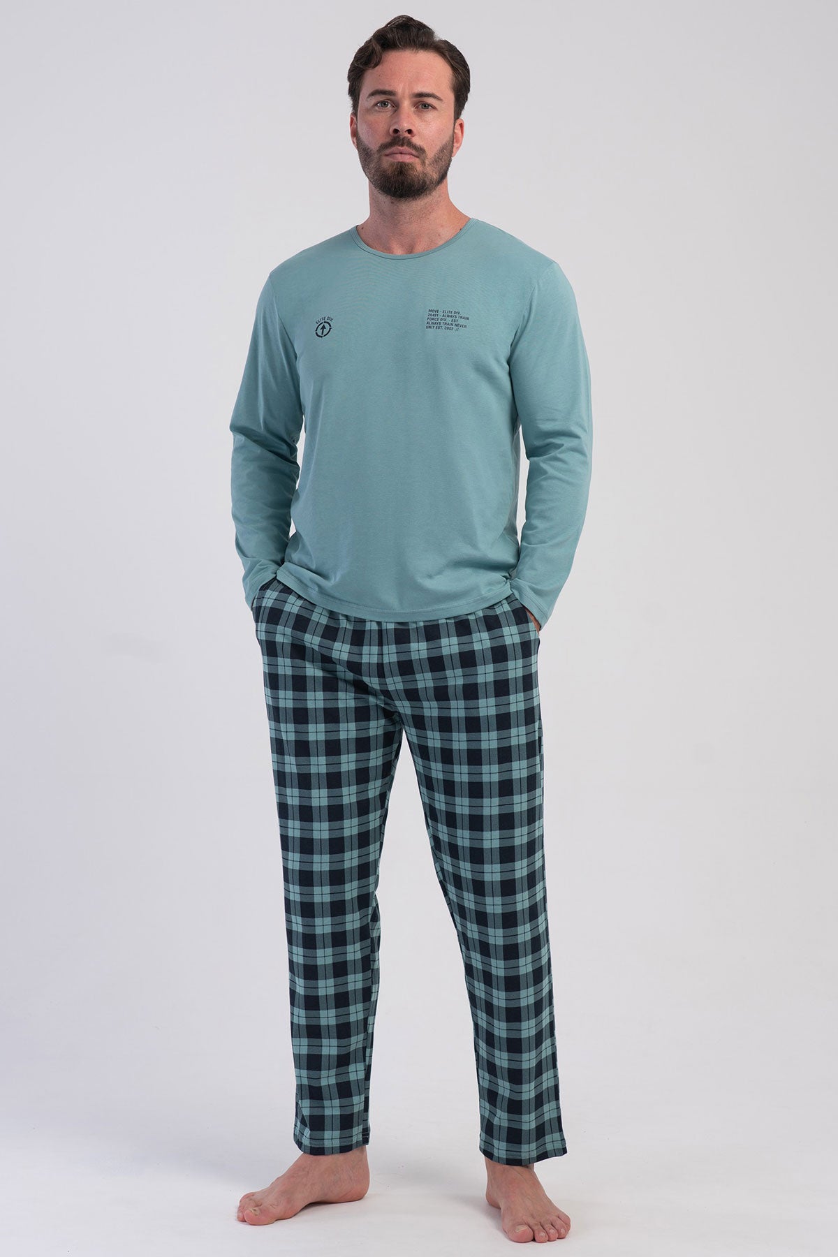 CEPLI ERKEK P.SUPREM XXL O YAKA UZUN KOL PIJAMA TAKIM