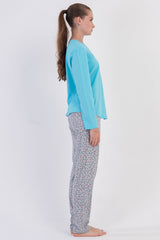 KADIN P.SUPREM O YAKA UZUN KOL ETEGI OVAL PIJAMA TAKIM