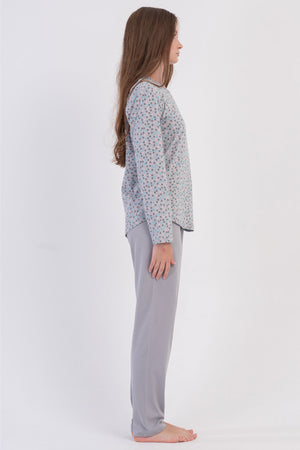 KADIN P.SUPREM O YAKA UZUN KOL ETEGI OVAL PIJAMA TAKIM