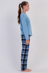 KADIN P.SUPREM O YAKA UZUN KOL ETEGI OVAL PIJAMA TAKIM