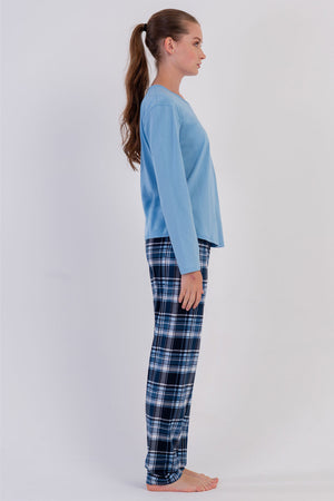 KADIN P.SUPREM O YAKA UZUN KOL ETEGI OVAL PIJAMA TAKIM