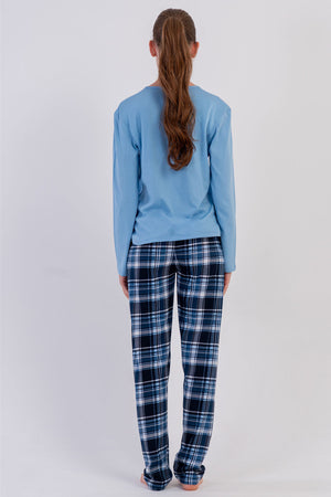 KADIN P.SUPREM O YAKA UZUN KOL ETEGI OVAL PIJAMA TAKIM