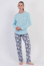 KADIN P.SUPREM O YAKA UZUN KOL ETEGI OVAL PIJAMA TAKIM