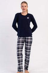 KADIN P.SUPREM O YAKA UZUN KOL ETEGI OVAL PIJAMA TAKIM