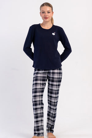 KADIN P.SUPREM O YAKA UZUN KOL ETEGI OVAL PIJAMA TAKIM
