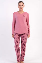 KADIN P.SUPREM O YAKA UZUN KOL ETEGI OVAL PIJAMA TAKIM
