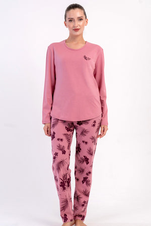 KADIN P.SUPREM O YAKA UZUN KOL ETEGI OVAL PIJAMA TAKIM
