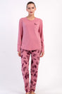 KADIN P.SUPREM O YAKA UZUN KOL ETEGI OVAL PIJAMA TAKIM