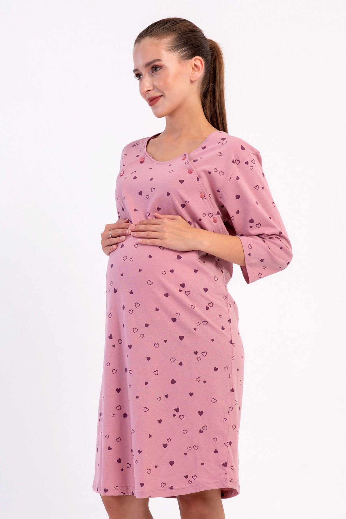 KADIN P.SUPREM CIFT PATLI 3/4KOL HAMILE TUNIK