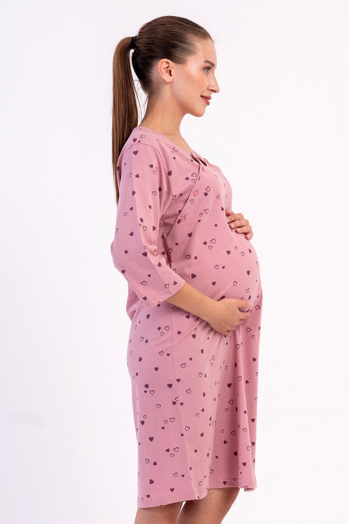 KADIN P.SUPREM CIFT PATLI 3/4KOL HAMILE TUNIK